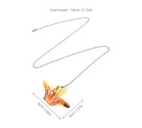 KICHOUSE 2pcs Crystal Origami Crane Ceiling Fan Chain Charms Amber Decorative Pull Chain Extenders for Ceiling Fans Pendant Lights and Lamp Pull Cord Replacement