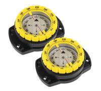 KICHOUSE 2pcs Dive Compass with Elastic Wristband High Contrast Night Visibility Navigation Wrist Compass for Scuba Diving Hiking Kayak Survival Use