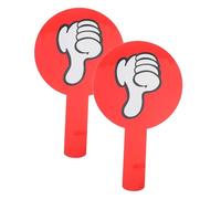 KICHOUSE 2pcs Double-sided Voting Paddles Plastic Judging Answer Boards with Thumbs down Signs for Classroom Teaching Games and Interactive Voting