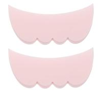 KICHOUSE 2pcs Eyelash Separator Tool Silicone Lash Buddy Mascara Shield Guard with Replaceable Eyeshadow Pads Soft Pink for Home Use and Travel Prevents Eyeshadow Fallout