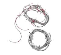 KICHOUSE 2pcs Fake Barbed Wire Garland Pvc Roll Halloween Barbed Wire Prop for Haunted House Decorating Homes, Safe to Handle, Quick Setup