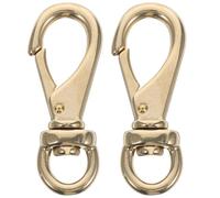 KICHOUSE 2pcs Flag Pole Clips to Hold Flag - Flagpole Brass Snap Hooks - Flagpole Attachment Accessory for 1776-2026 250 Years Birthday Patriotic Banners