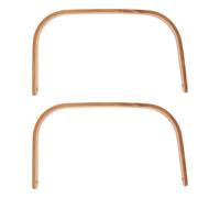 KICHOUSE 2pcs Handle for Spa Wooden Bucket, Curved Wood Carry Handle for Span 9.8" Foot Tub, Sauna Barrel Grab, Bathroom Wood U-Shaped Replacement