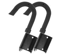 KICHOUSE 2pcs Heavy Duty Ladder Hooks for Roof Rack and Fence, Iron Ladder Stabilizers with Portable and Easy Storage Features, Suitable for Outdoor and Attic Stairs, Supporting to 330