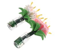 KICHOUSE 2Pcs Miniature Doll House Potted Lilies Artificial Flower Decoration for Garden Lightweight Design Miniature Plant Accessory for Dollhouse