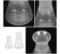 KICHOUSE 2Pcs Plastic Chemistry Beakers Set 50Ml 100Ml, Laboratory Graduated Flasks for Elementary Science, Reusable Mini Plastic Lab Equipment for Science Experiments