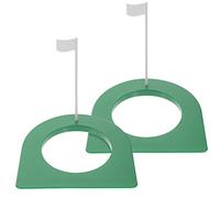 KICHOUSE 2pcs Portable Golf Practice Putting Cup Training Aid Accuracy with Removable Ring for Use Golf Equipment for Home and Gym Random Color