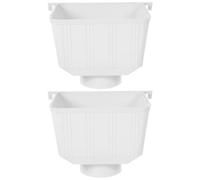 KICHOUSE 2pcs PVC Rainwater Downspout Adapter for Gutter Downspouts, UV Resistant and Low Maintenance Drainage Fittings, Suitable for Commercial and Industrial Roofing Systems