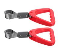 KICHOUSE 2pcs Red Plastic Bus Handle Grip for Public Transportation and Train Passengers, Comfortable and Versatile Car Safety Hand Straps for Elderly and Disabled Users