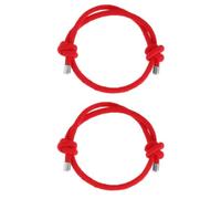 KICHOUSE 2pcs Red Rope Bracelet Handmade Braided Knot Adjustable String Bracelet, Ward off Misfortune and Symbol of Prosperity, Suitable for Adults on Valentine's Day or Birthday