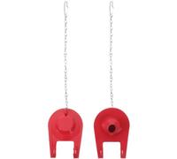 KICHOUSE 2pcs Red Rubber Toilet Flappers with Leak Prevention and Water Saving Features Replacement Toilet Flush Valve Flap Covers for Standard Bathroom Tanks