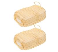 KICHOUSE 2Pcs Sisal Body Scrubber Pads Natural Exfoliating Sponge for Shower Bath Foam Generation