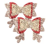 KICHOUSE 2pcs Sparkly Butterfly and Snowflake Hair Clips and Women, Pu Material, Versatile Styling, Sturdy Hair Accessories for Party Favour and Birthdays