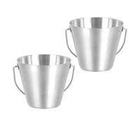 KICHOUSE 2pcs Stainless Steel Egg Storage Holder Sturdy Egg Bucket and Kitchen Organisation with Silver Finish Not Easy to Deform and Break