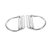 KICHOUSE 2pcs Stainless Steel Serrated Dive Belt Buckle with D Ring Scuba Weight Belt Keeper for Secure Side Mount Positioning Multipurpose Outdoor Gear for Diving Snorkeling Surfing