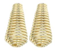 KICHOUSE 2pcs Stainless Steel Spring Handle for Stove Door with Secure Grip and Anti-Scald Feature, Tower Shape BBQ Spring Handle Grip for Coal Stoves, Suitable for Home Use