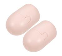 KICHOUSE 2Pcs Storage Box Set, Portable Reusable Plastic Organizer for Period Cups, Lightweight Travel-Friendly Female Care Supply Holder in Light Pink