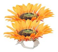 KICHOUSE 2pcs Sunflower Curtain Holdback Clips Window Drapery Tieback Clamp for Voile Curtains for Home and Office Window Treatment