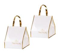 KICHOUSE 2pcs Thermal Insulation Bag Large Insulated Cooler Bag Lightweight Non-woven Fabric Aluminum Heat Preservation White Reusable Food Storage for Travel