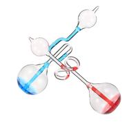 KICHOUSE 2pcs Thinking Hand Boiler Glass Hourglass Decorative Temperature Experiment Artistic Home Accent for Childrens Science Learning and Stylish Office Display