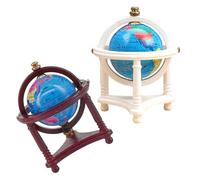 KICHOUSE 2pcs Tiny Globe for Earth Globe for Dollhouse Miniature World Dollhouse Decoration Accessories Decorative for Study Learning Tiny for Study