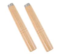 KICHOUSE 2Pcs Universal Solid Wood Pan Handle Replacement Heatproof Pot Grip with Detachable Design for Home and Professional Kitchen Use
