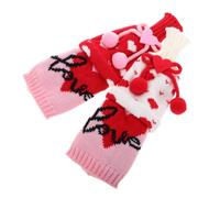 KICHOUSE 2pcs Valentine's Day Wine Bottle Cover Knitted Bottle Cover Acrylic Fiber Cotton Festive for Dining Table Decor