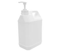 KICHOUSE 2pcs White Plastic Gallon Jar With Handle And Lid Empty Storage Containers Jugs Gallon 2.5 L Liquid Dispenser Bottles For Detergent Storage Liquids