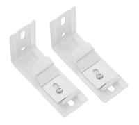 KICHOUSE 2pcs Window Blind Hardware Parts Vertical Blind Mounting Clips 1-1/2 Inch 38mm Iron Secure Mounting Aesthetic Design White Brackets Installation