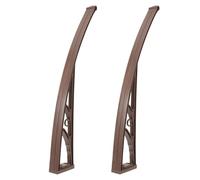 KICHOUSE 2pcs Window Door Awning Canopy Bracket - Front Door Windows Overhang Awning Support for Porch Deck Patio Sun Shutter Replacement Coffee