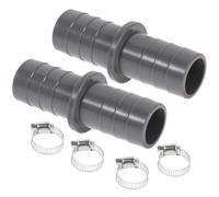 KICHOUSE 2sets Washing Machine Drain Hose Connector Adapter with Stainless Steel Clamps High Temperature Resistant Extension for Dishwasher and Washer Waste Pipes Easy Installation Seal