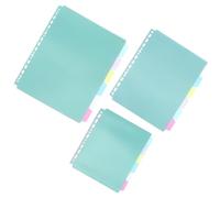 KICHOUSE 3 Sets Tabs Binder Dividers Notebook Dividers Pp Material Workmanship Assorted Color Quick Reference Easy to Catch Your Eyes for Notebooks and Diary