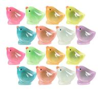 KICHOUSE 32Pcs Glow in the Dark Miniature Chick Figurines Resin Craft Decorations for Dollhouse, Office Desktop Animal Ornaments, Tiny Yellow Chick Accessories for DIY and Home Decor