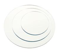 KICHOUSE 3pcs Acrylic Mirror Reflective Display Boards Round Set 10/14/18cm Photography Props for Jewelry Background and Cosmetic Photo Backdrops