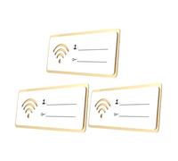 KICHOUSE 3pcs Acrylic Wifi Password Sign Wall-mountable Coverage Reminder for Guests Rewritable Marker-friendly Network Password Display Wireless Connectivity Signage for Home and Hotel