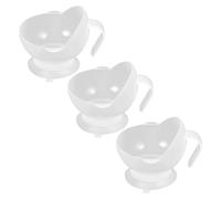 KICHOUSE 3pcs Adaptive Feeding Dinnerware Set with Suction Base and Handles, Silicone and Pp Spill-Proof Bowls for Elderly and Patients, Enhanced Stability for Patient Care and Home Use
