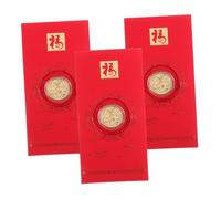 KICHOUSE 3pcs Asian Red Envelopes for Year Snake Traditional Hong Bao Cash Packets for Weddings Year and Celebrations Bringing Fortune and Prosperity