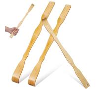KICHOUSE 3pcs Bamboo Back Scratcher for Women and Men with Long Widened Handle, Lightweight Wooden Itch Scratching Massager, Comfortable to Scratch and Can Be Hung on The Wall