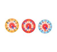 KICHOUSE 3pcs Clock Educational Early Learning Cognitive Plaything for Color and Recognition Concept and Intellectual Development