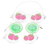 KICHOUSE 3pcs Cooling Eye Masks for Pvc Reusable Ice Eye Pads with Cucumber Fruit Extract for Sleeping Random Style