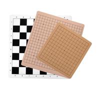 KICHOUSE 3pcs Dual-sided Roll Up Chess Board Foldable Xiangqi and Go Game Mats with Clear Layout and Non-slip Surface Portable Board Game Accessory for Students and Adults