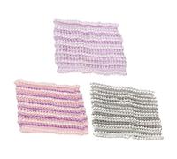KICHOUSE 3pcs Elastic Makeup Headband for Washing Face with Breathable Polyester Mesh, Gentle and Chic Mesh Design Hairband Suitable for Spa, Shower, and Facial Care Random Color