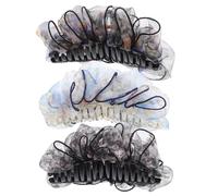 KICHOUSE 3pcs Flower Hair Claw Clips for Women, Elegant Design Flower and Shapes, Secure Hold and Quick Application, for Summer Parties and Formal Occasions