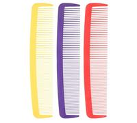 KICHOUSE 3pcs Giant Wide Tooth Comb Props for Men Carnival Halloween Party Prank Accessories Oversized Funny Hair Brush in Red Yellow Purple for Costume Cosplay