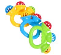 KICHOUSE 3Pcs Hand Bells Jingle Bell Set for 0-3 Years Old, Small Plastic Percussion Instruments, Early Music Development for Infants and Babies