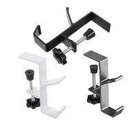 KICHOUSE 3pcs Heavy Duty Desk Purse Hook No Drill Table Mount Organizer for Handbags Headphones Backpacks Space Holder for Office Home Workspace Storage