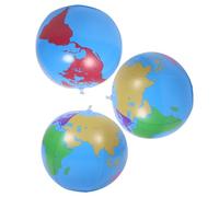KICHOUSE 3pcs Inflatable Globe Beach Ball PVC for Summer Pool Games Geography Education Party Favors Portable Fun
