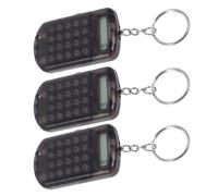 KICHOUSE 3pcs Mini Flip Cover Calculators Keychain Set, Small Portable Basic Calculators for Students, Office and Home Use, Compact 6.3x3.5cm Tiny Hanging Accessories