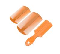 KICHOUSE 3pcs Portable Plastic Hair Combs in Orange for Headache Relief and Scalp Massage, Practical Anti-static Barber Combs Suitable for Daily Hairdressing Use