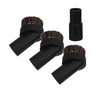 KICHOUSE 3pcs round Vacuum Brush Attachments with Adapter Black Dusting and Pet Hair Vacuum Nozzle Set for Deep Cleaning Carpets and Upholstery Compatible with Most Shop